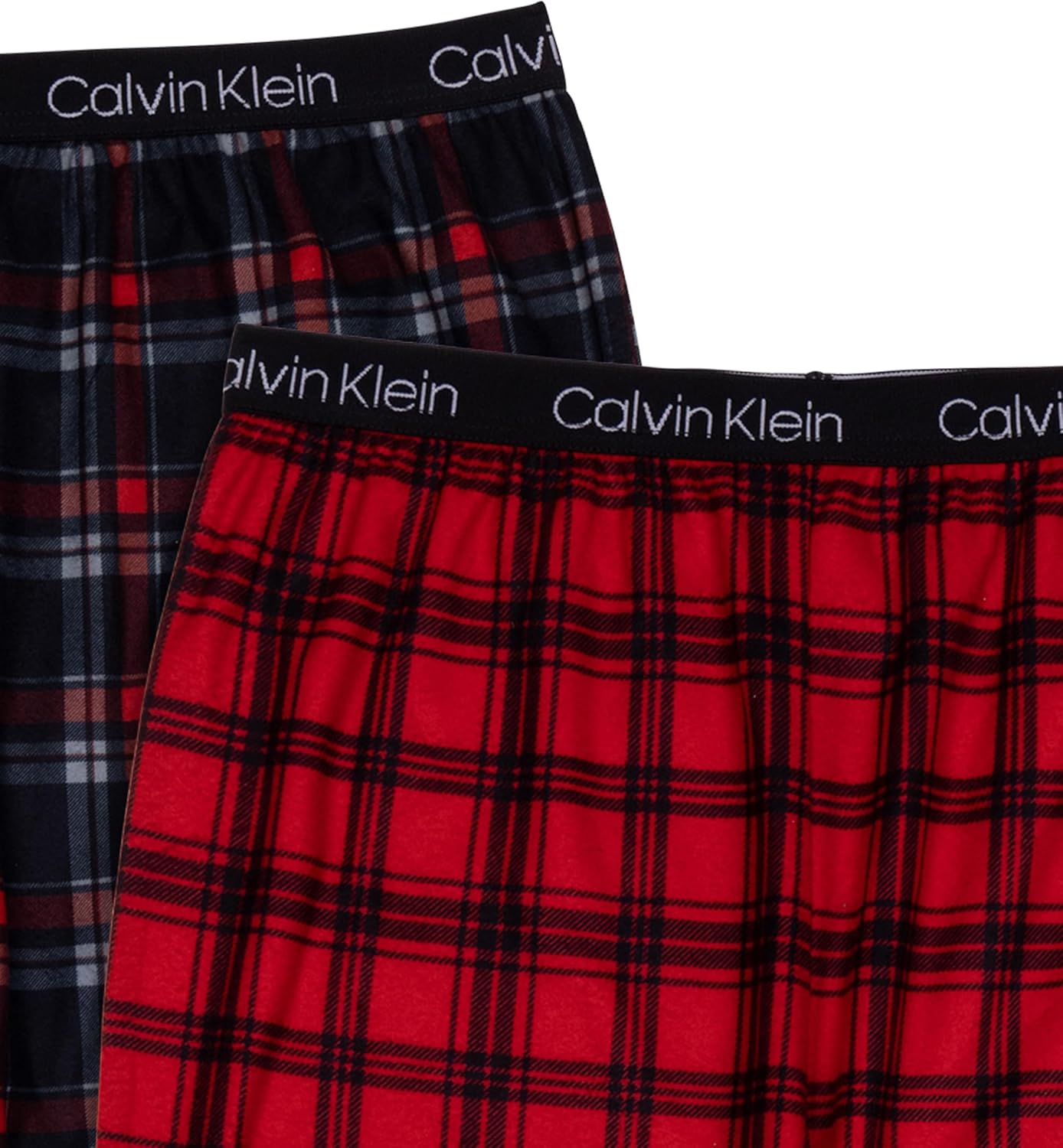 Комплект из 2 пижамных штанов Calvin Klein boys Super Soft Brushed Micro, Red Urban Plaid/Red City Plaid — фото 3