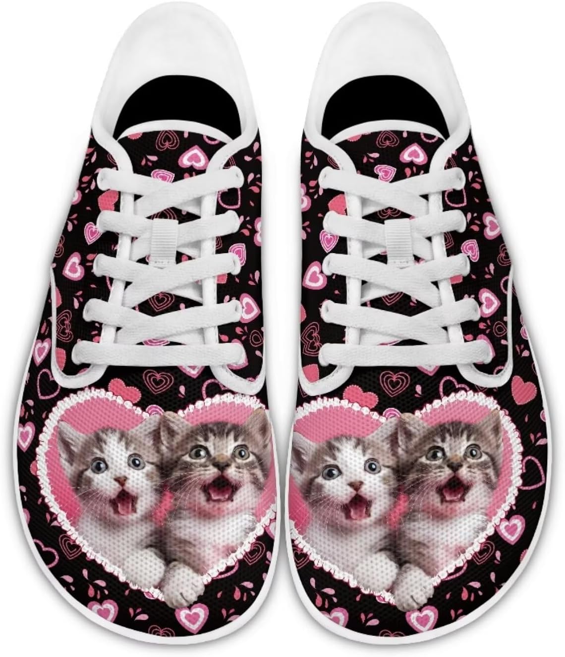 

Кроссовки для ходьбы Forchrinse Capybara and Flower для женщин и подростков, минималистичные повседневные прогулочные туфли на шнуровке из сетчатого материала, Cute Cat