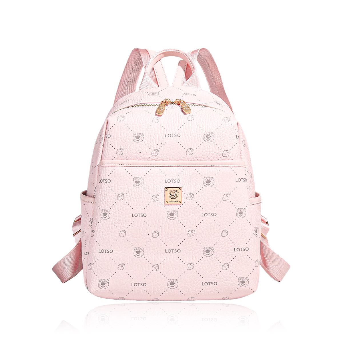 

Disney Рюкзак из ПВХ серии Медвежонок Клубничка женский розовый белый, Pink