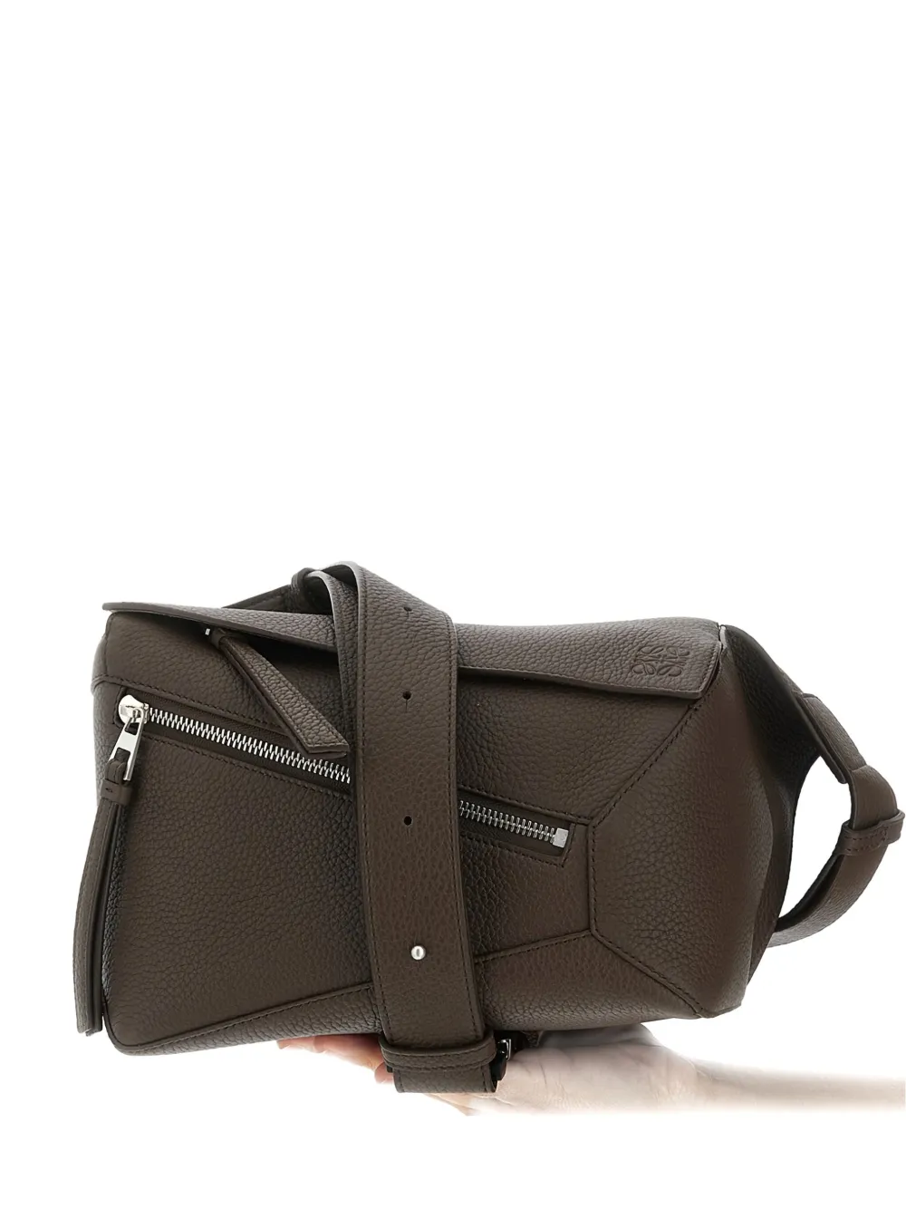 

Маленькая кожаная поясная сумка Puzzle LOEWE, зеленый