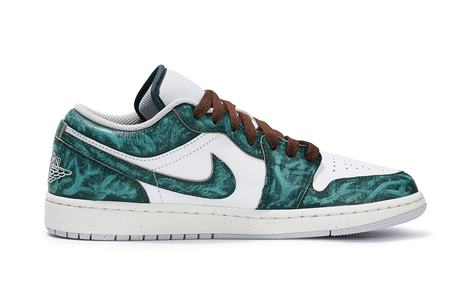 Jordan Air 1 устойчивые к истиранию низкие кроссовки для скейтбординга мужские green — фото 4