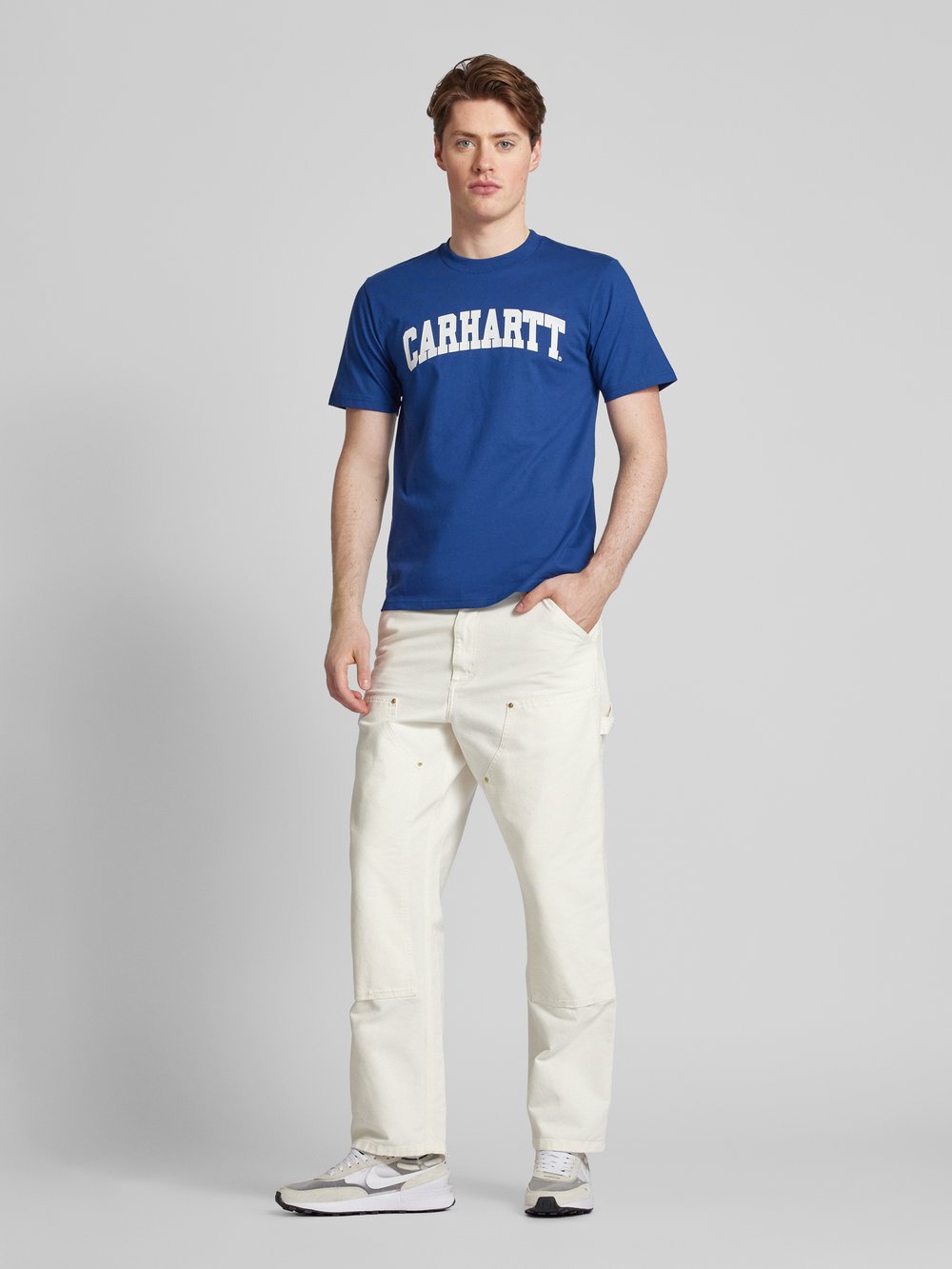 

Джинсы свободного кроя с карманами Carhartt Work In Progress, кремовый