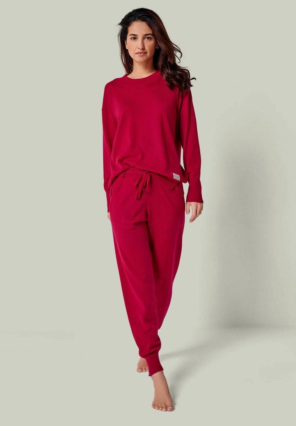 

Джемпер BELLA MERINO WOLLE LANGARM PULLOVER MIT RUNDHALS YOU LOOK PERFECT, красный