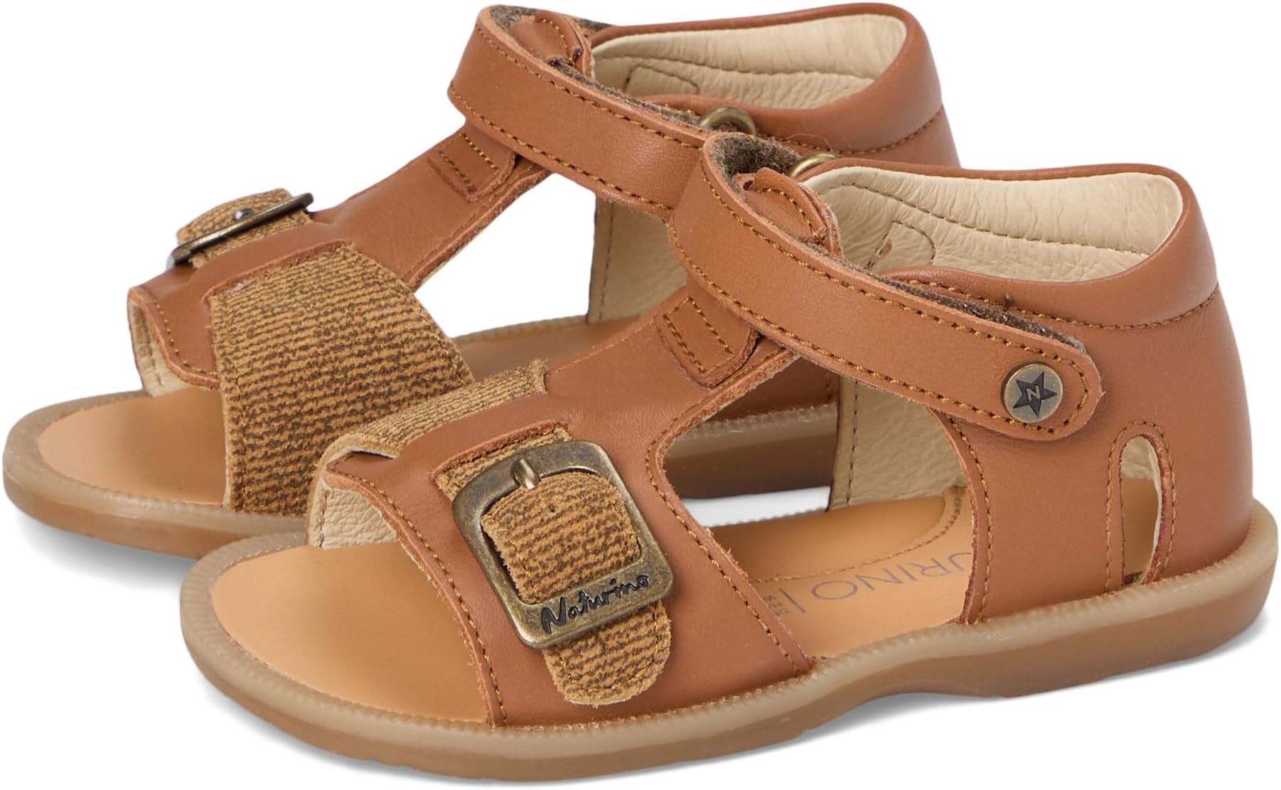 

Сандалии Naturino Quarzo SS19, цвет Cognac/Brown