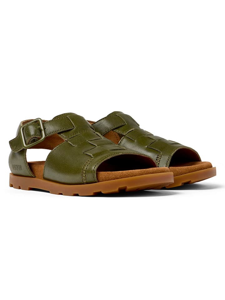 

Camper Кожаные сандалии зеленого цвета
