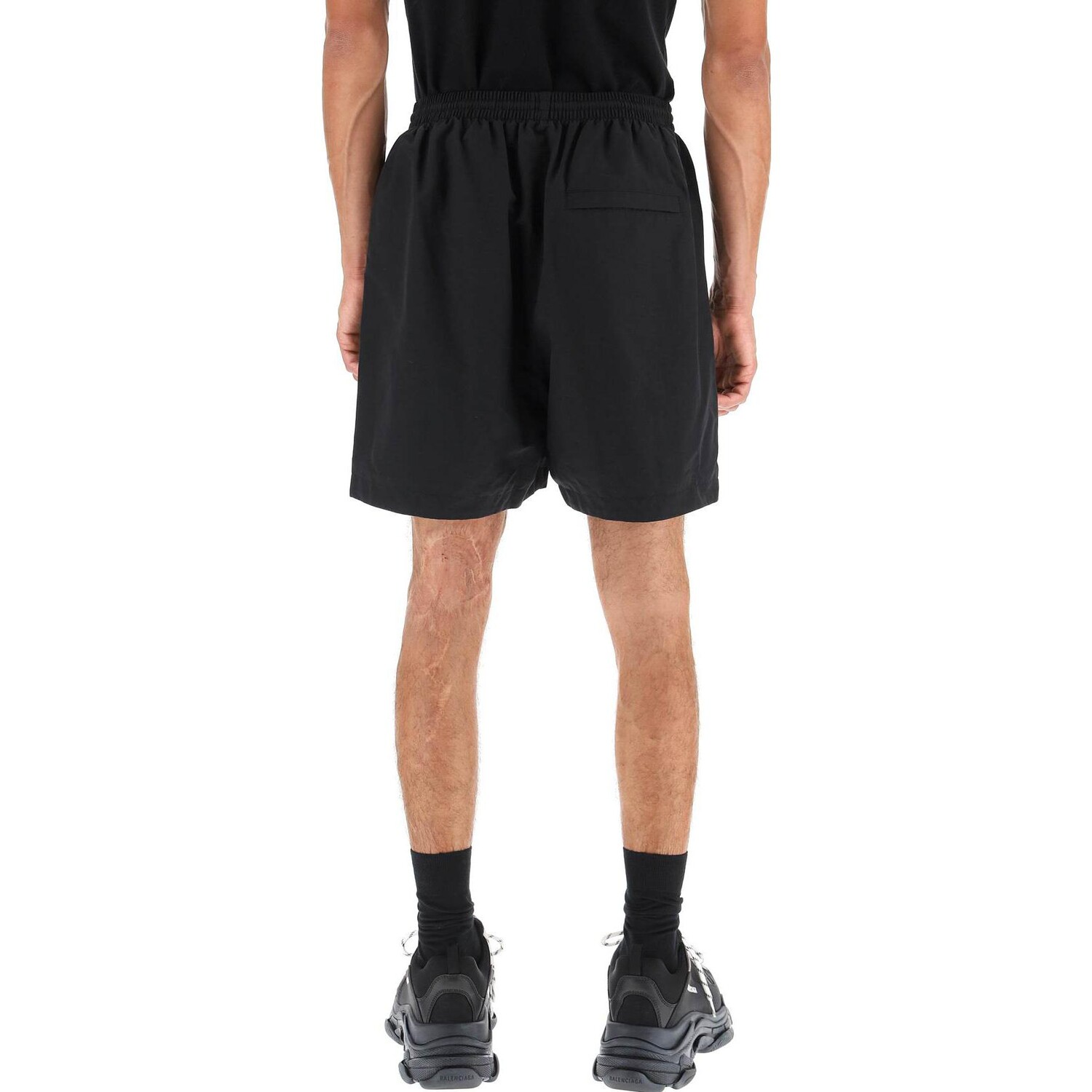 Шорты мужские Balenciaga 3B Sports Icon, черный — фото 3