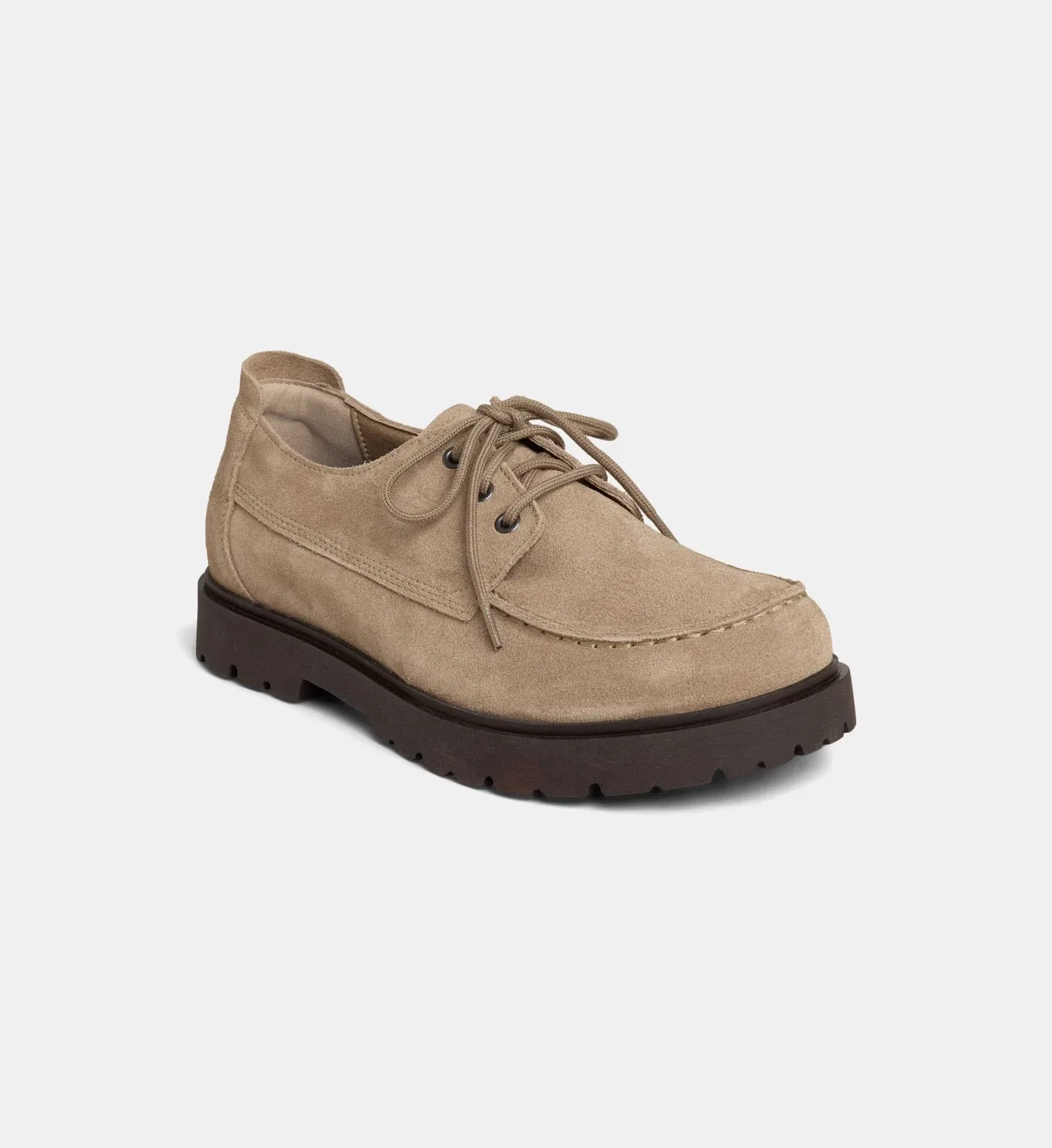Дерби BIRKENSTOCK Higwood Moc Lace Low, стандартная посадка, замша/кожа, хаки — фото 2