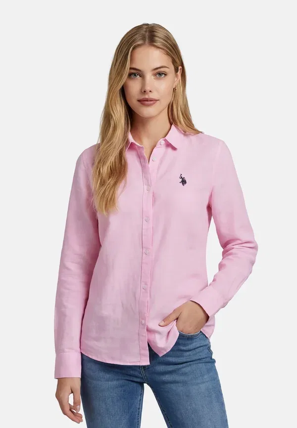 Блуза Usbellaa button down U.S. Polo Assn., розовый — фото 3