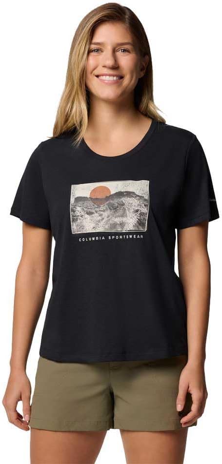 

Женская футболка Columbia Ruby Springs с графическим принтом, круглым вырезом и короткими рукавами, Black/Wanderlust, Черный, Женская футболка Columbia Ruby Springs с графическим принтом, круглым вырезом и короткими рукавами, Black/Wanderlust