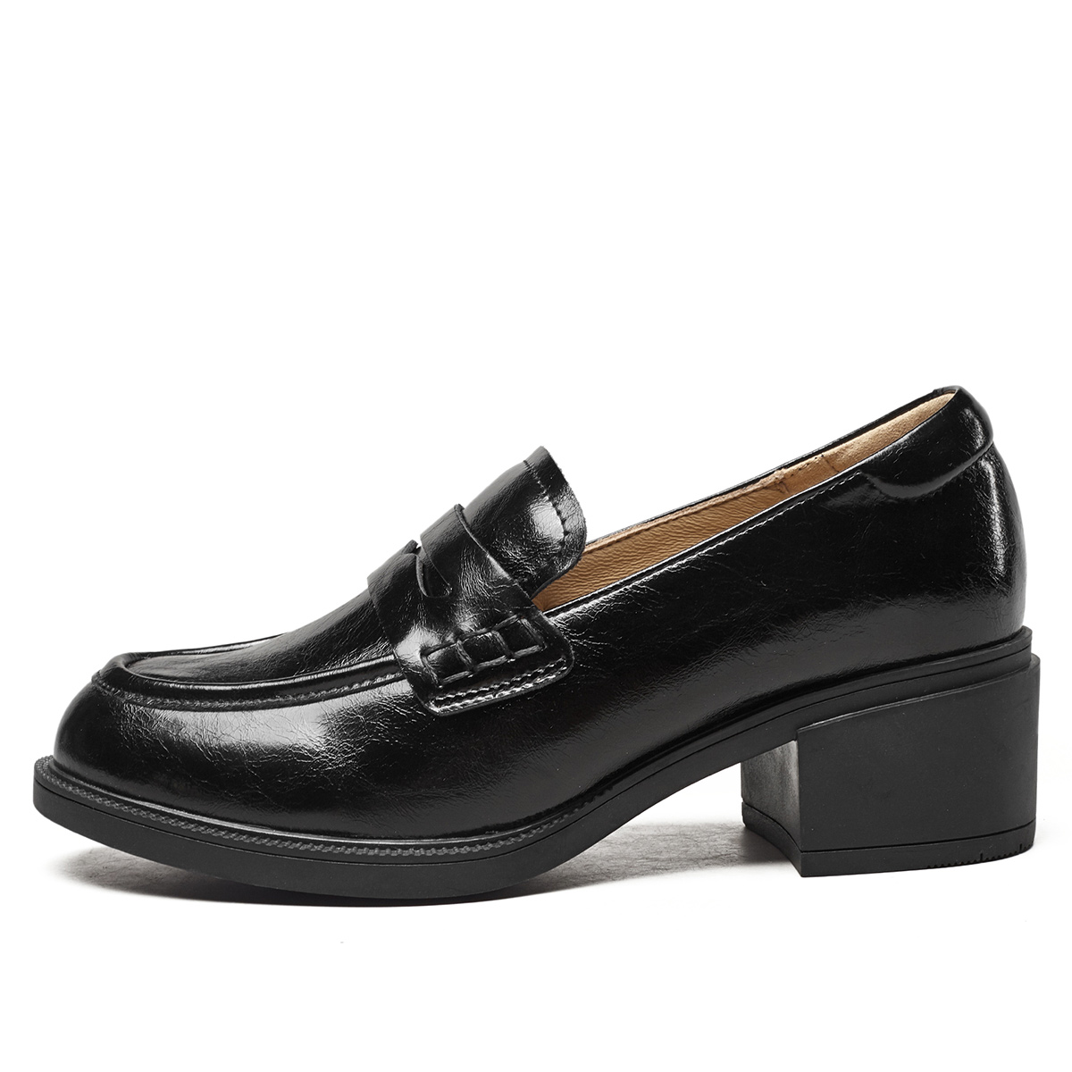 Лоферы женские абрикосовые YEARCON, Black