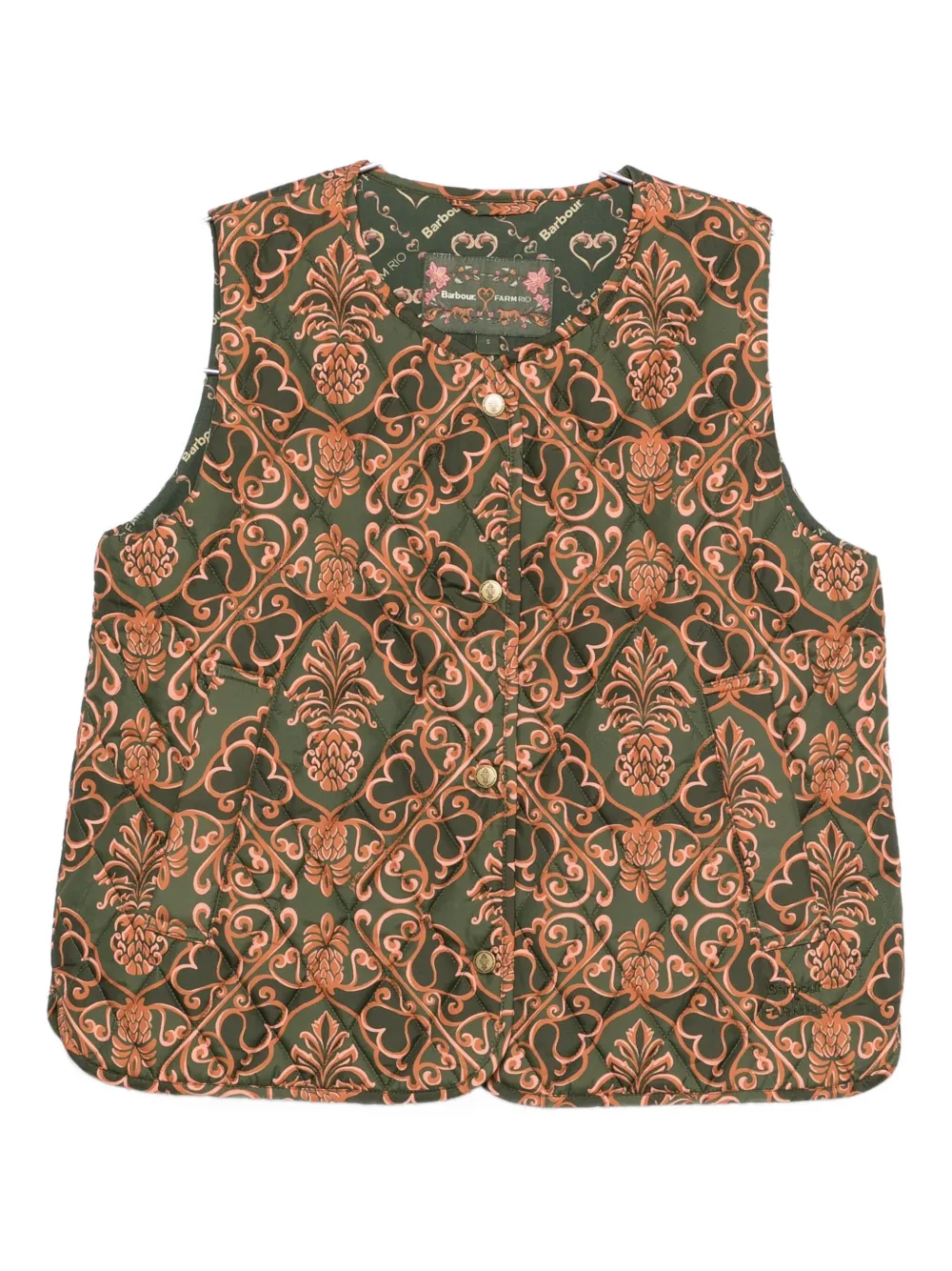 

Стеганый жилет X FARM Rio Fernanda Barbour, зеленый