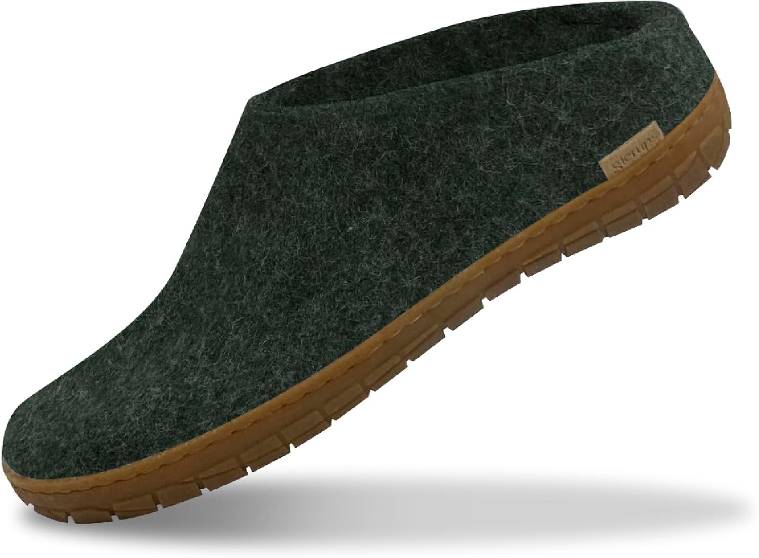 

Тапочки Glerups из 100 качественной шерсти с резиновой подошвой - универсальные, без застежек, Forest