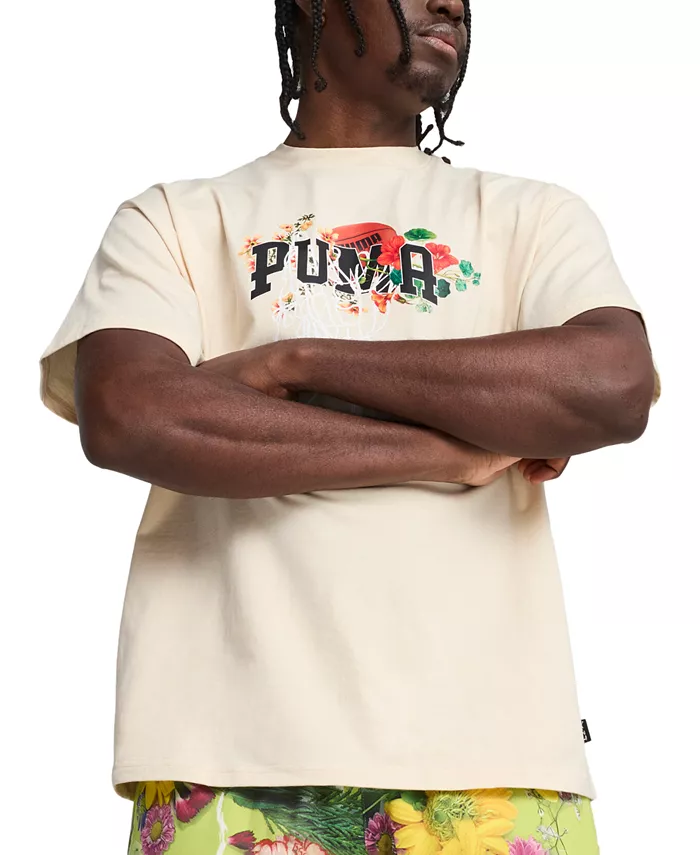 

Мужская футболка Dunked in Floral с принтом, оверсайз Puma, белый