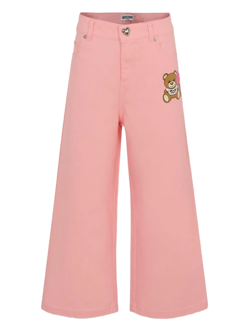 

Джинсы с принтом Moschino Kids, розовый