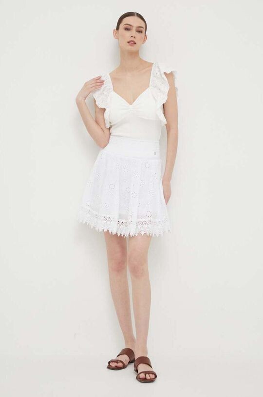

Угадай хлопковую юбку Guess, белый