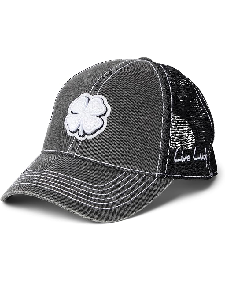 

Унисекс черная кепка Clover Two Tone Vintage 36 Adjustable Black Clover, Black Hat/3D White Clover/White Trim Felt Patch