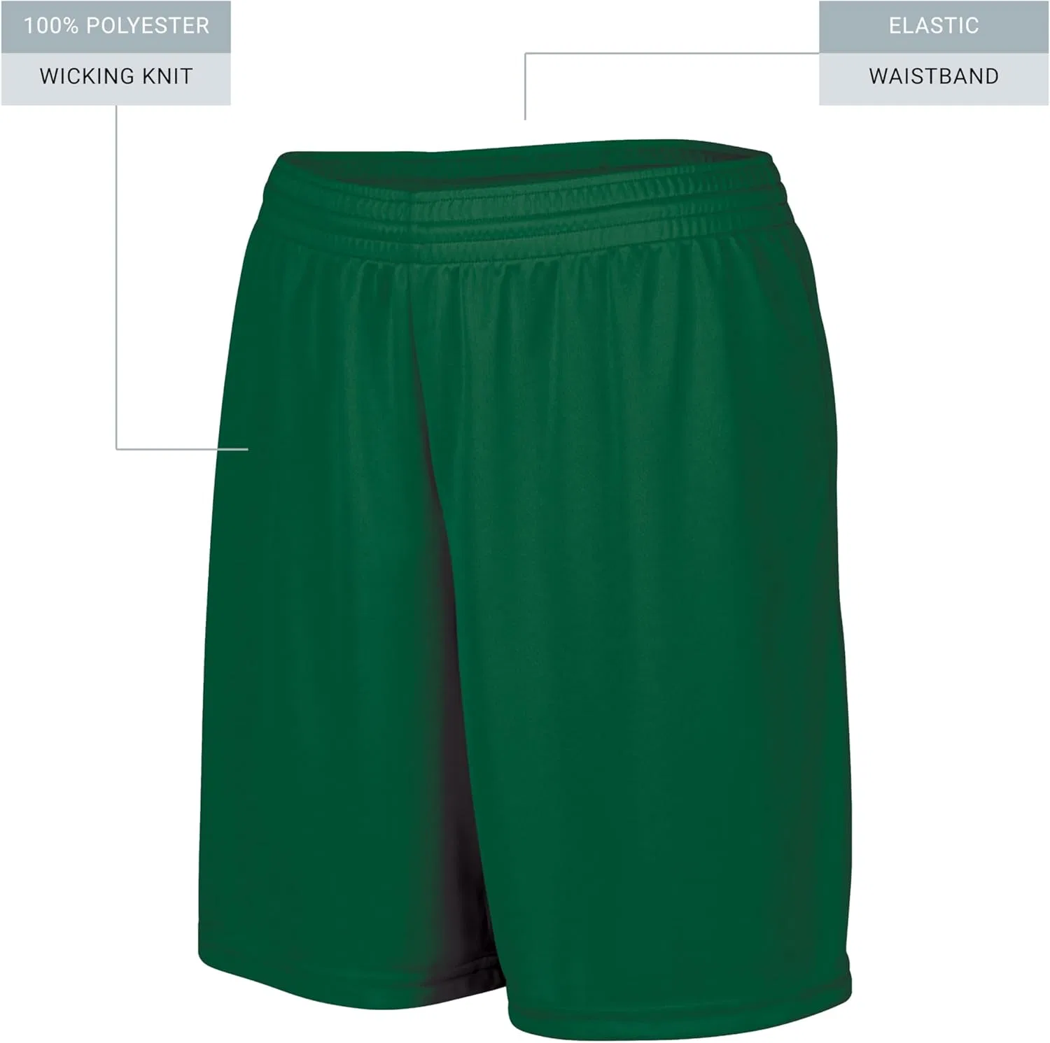 Женские спортивные шорты Augusta Sportswear Octane с длиной внутреннего шва 7 дюймов. Спортивная одежда для женщин, темно-зеленый — фото 3