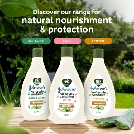 

Лосьон-шампунь для купания Baby Naturally Sensitive с маслом ши и алоэ вера Johnson's