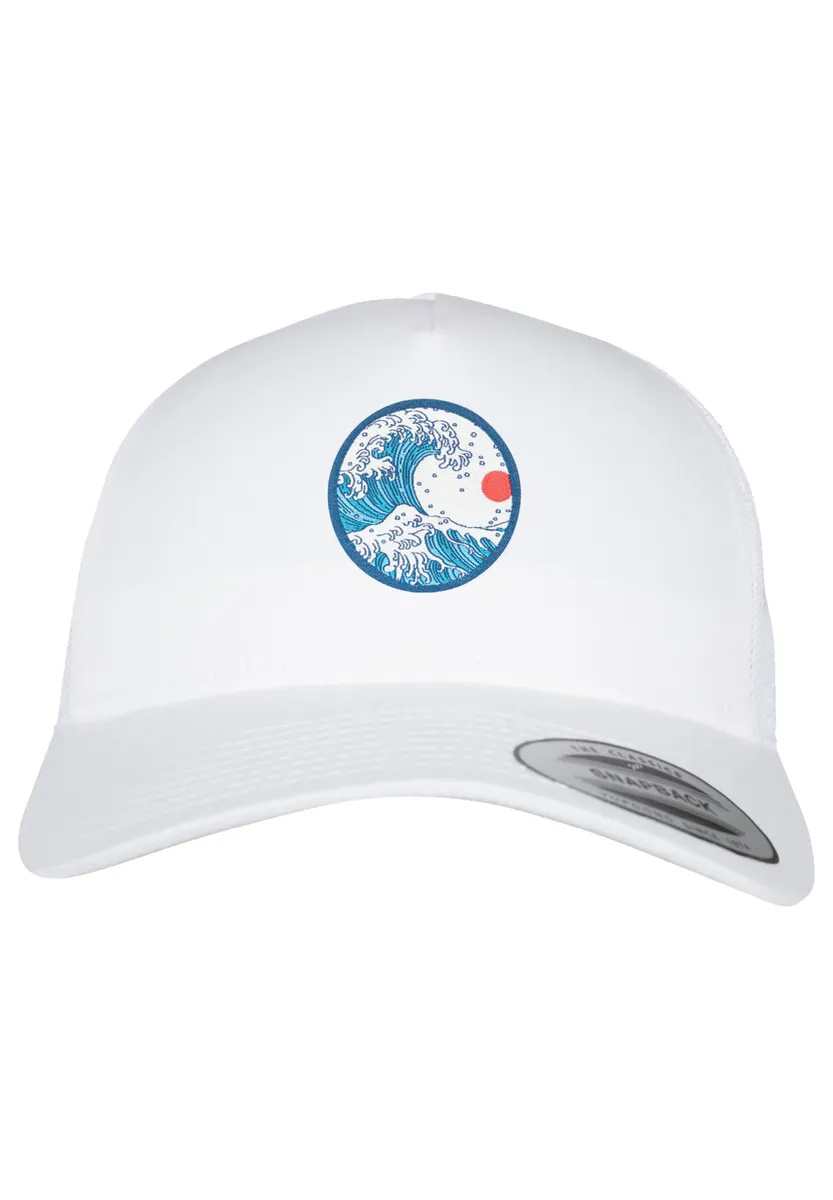 

F4NT4STIC Кепка "Retro Trucker Cap Kanagawa", принт, белый