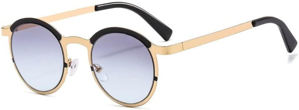 

Винтажные солнцезащитные очки в стиле панк для мужчин, ретро, ​​круглая металлическая оправа, женские солнцезащитные очки, защита от ультрафиолета UV400 LANGSER, Gold Grey