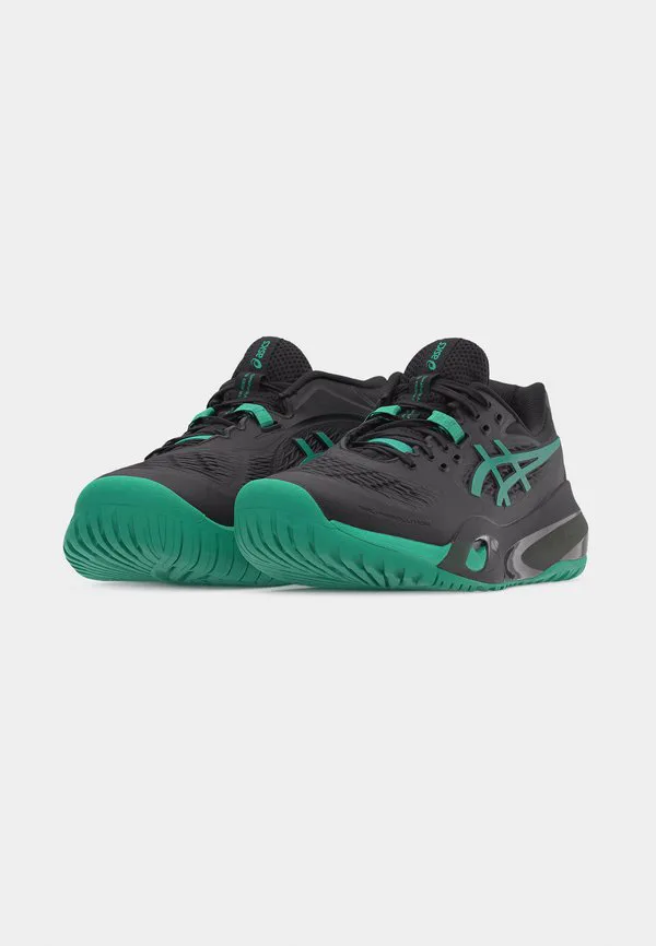 Универсальные теннисные кроссовки с гелевой чувствительностью. Asics, Black/Aurora Green — фото 3