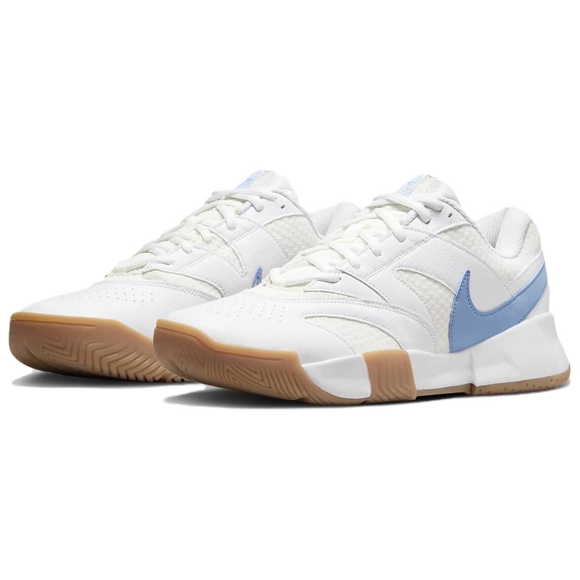 Кроссовки Nike Court Lite Tennis Shoes Men Low-top White Sail, White Rubber, Light Brown, Light Blue., белый/голубой — фото 3