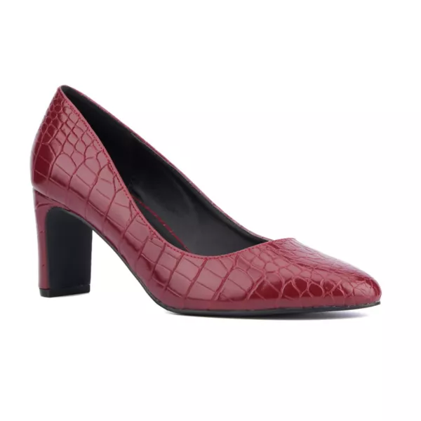 Туфли Hope для женщин с широкой колодкой Fashion To Figure, цвет wine croc