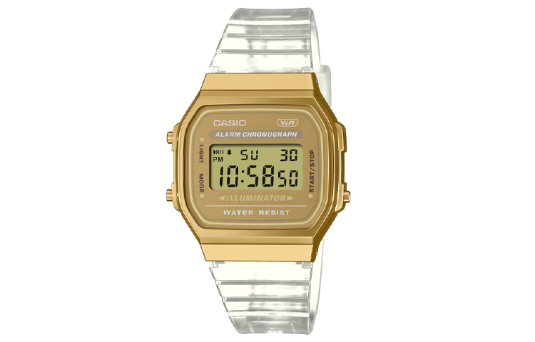 

CASIO Часы Men VINTAGE Series 36.3mm Yellow Watch A168XESG-9A, Gold Watch Dial