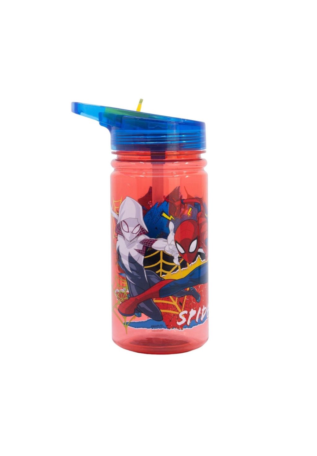 

Детская бутылка для воды Спайдермен 475 мл с откидной крышкой и ручкой Marvel, разноцветная 17,3x7,5x7,5 см