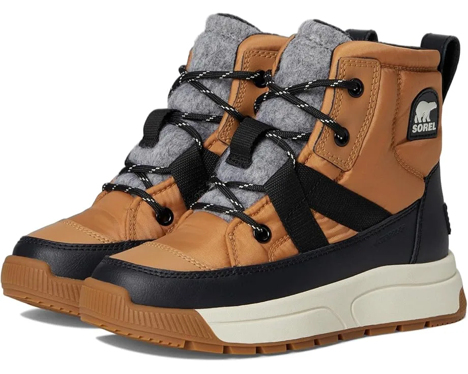 Ботинки SOREL Kids Whitney III Mid Waterproof (Big Kid), Tawny Buff/Black