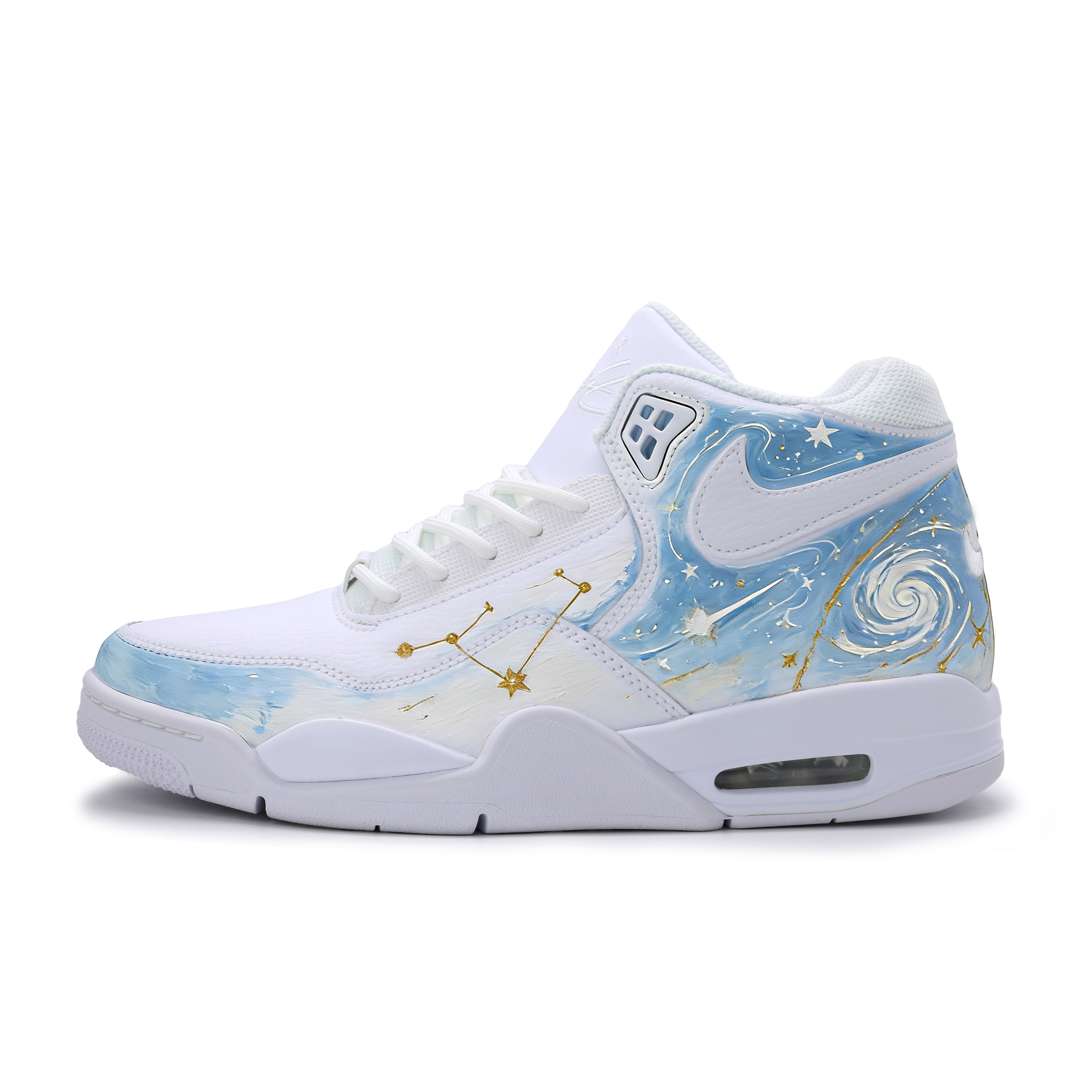 

Flight Legacy Galaxy Wander, Game Ready, Rhyme Dye, модные уличные, противоскользящие, устойчивые к истиранию Nike, синий белый золото