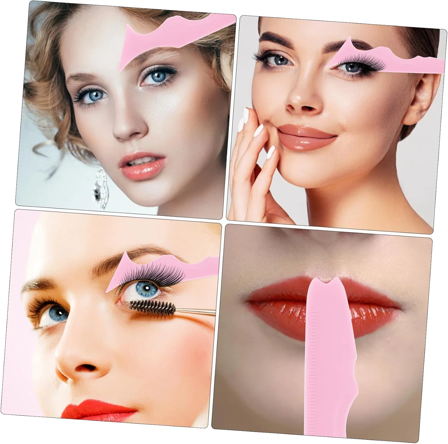 Подводка для глаз Silicone Beauty Ruler Soesfoufu, розовый — фото 4