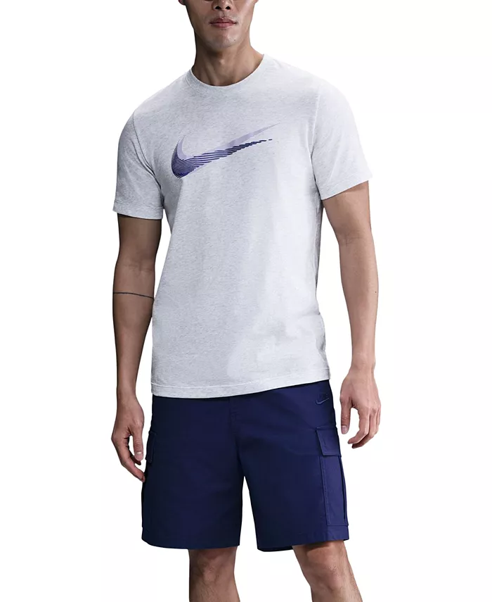 

Спортивная футболка с коротким рукавом и логотипом, мужская Nike, серый