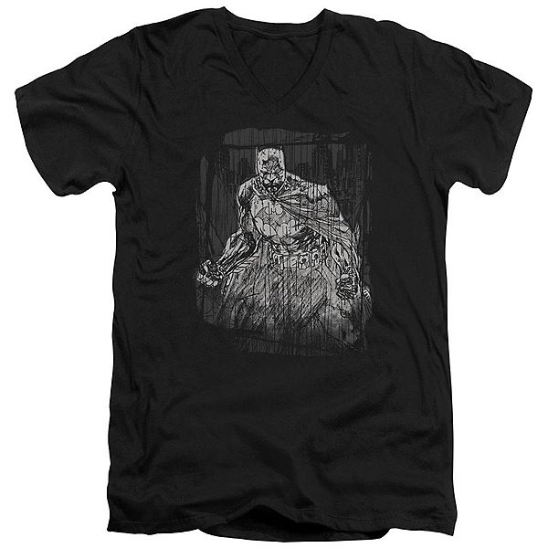 

Футболка с V-образным вырезом Batman Pencilled Rain Licensed Character