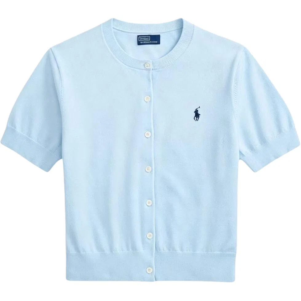 Свитер женский с круглым вырезом Polo Ralph Lauren голубой