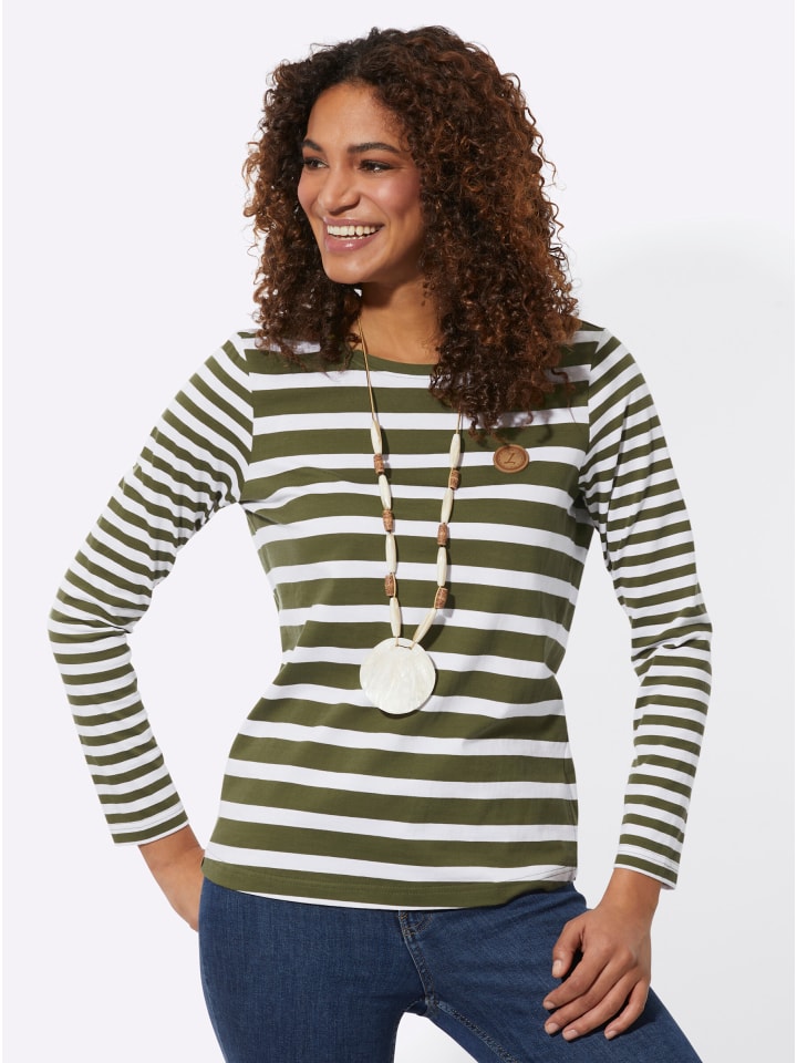 

Рубашка в оливково-белую полоску WITT WEIDEN