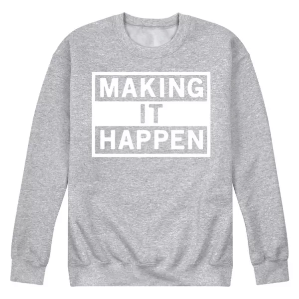 

Мужская флисовая толстовка «Make it happen» Licensed Character, серый