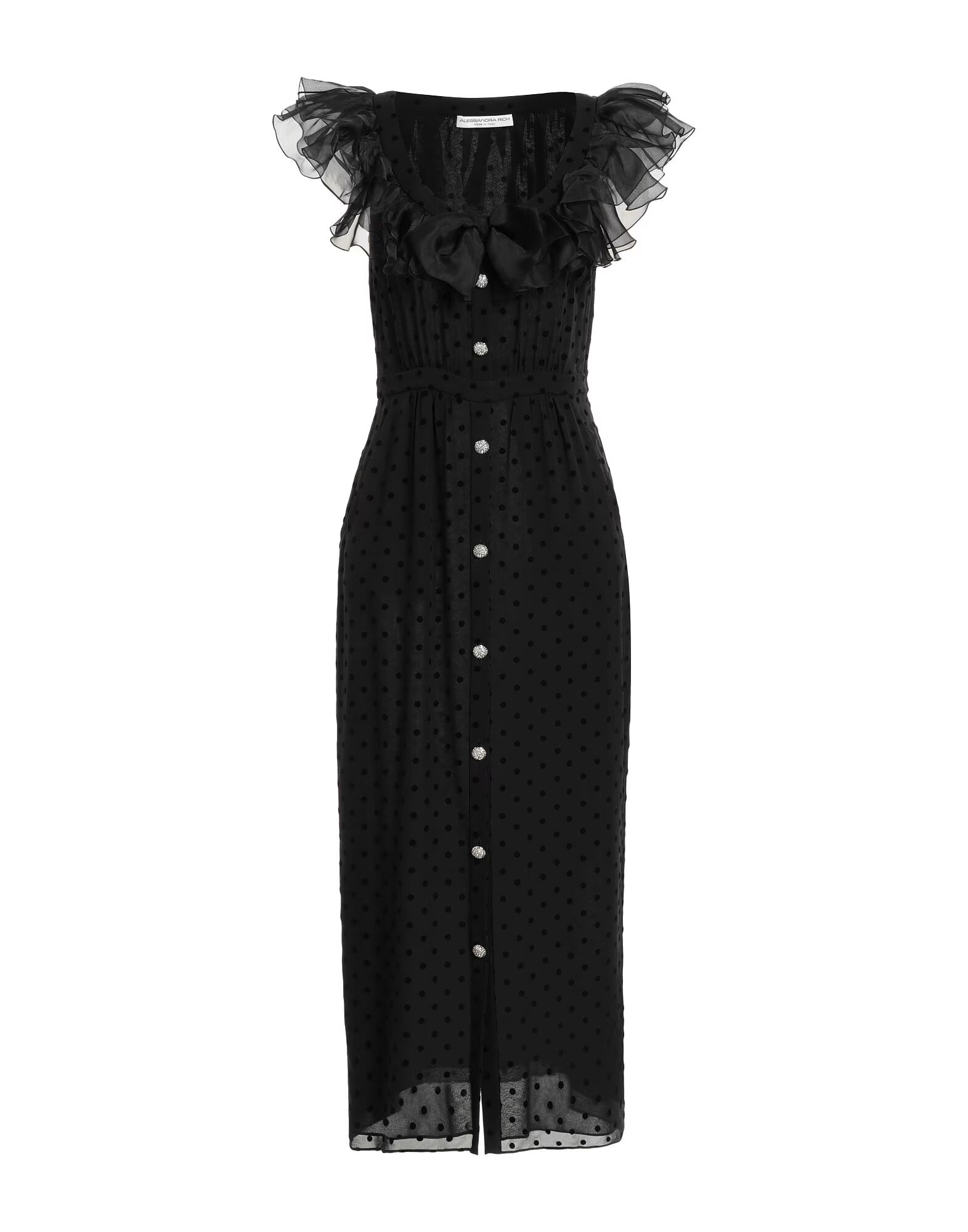 

Платье миди Alessandra Rich, черный