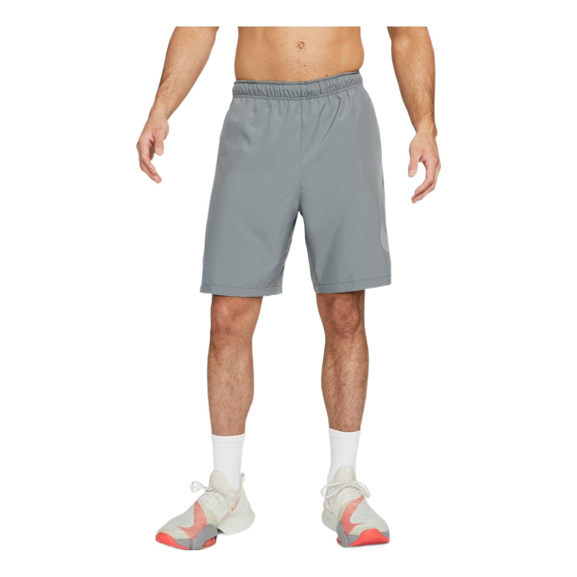 

Шорты Men's Nike Solid Color Logo Printing Elastic Waistband Straight Shorts Smoke Gray DQ4800-084