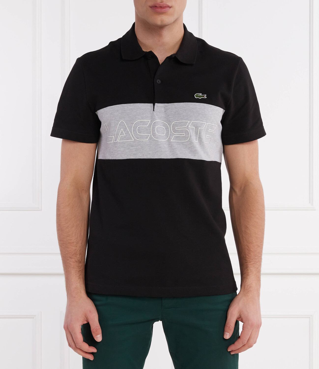 

Поло Lacoste Regular Fit, черный