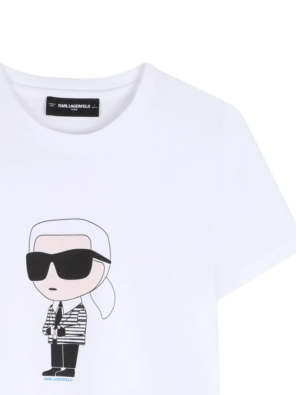 Футболка с графичным принтом Karl Lagerfeld Kids, белый — фото 3