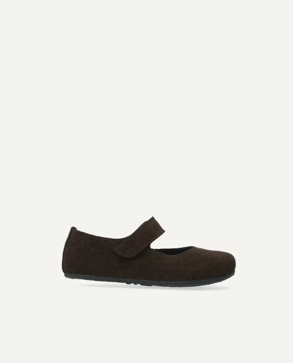 Детские балетки Barefoot с липучкой Ria Menorca, коричневый