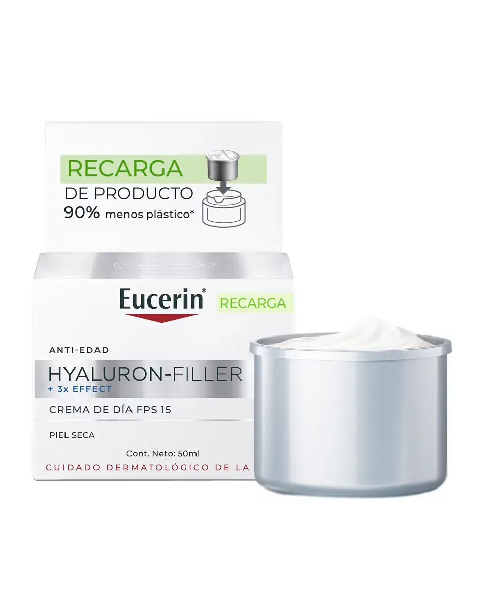 Крем для лица SPF15 EUCERIN Дневной с гиалуроновой кислотой для сухой кожи — фото 2