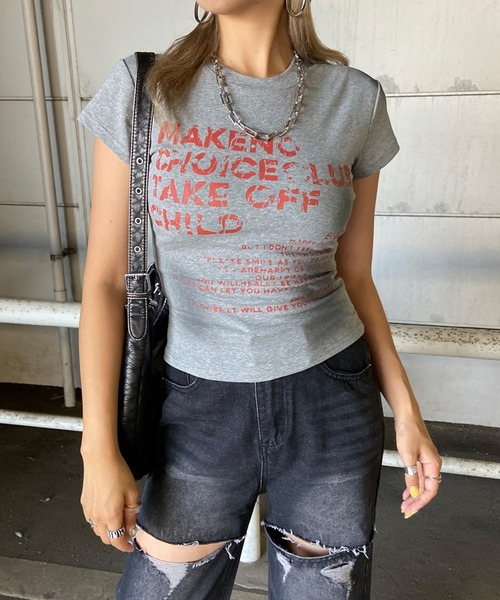 

Футболка с принтом, Mura Non-hedge, серая