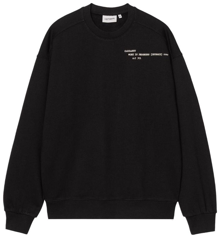 

Толстовка Carhartt WIP Punched Sweatshirt, черный