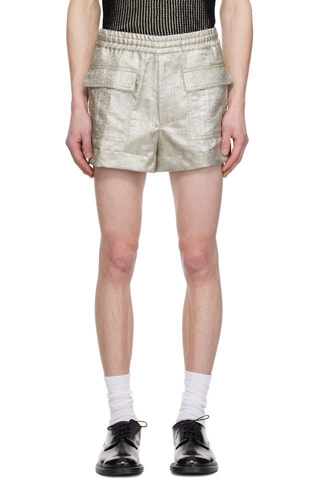 

Ламе шорты Dries Van Noten, серебряный