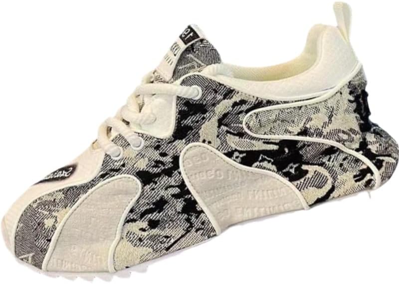 

Мужские модные и дышащие спортивные кроссовки с антискользящей и износостойкой подошвой, подходят для повседневной носки и активного отдыха на улице Clolinde, белый/черный