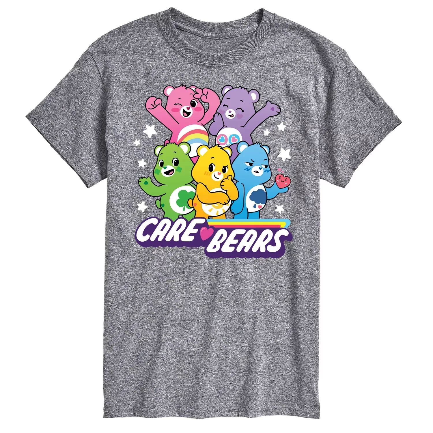 

Футболка с рисунком основная группа Big & Tall Care Bears Licensed Character, серый