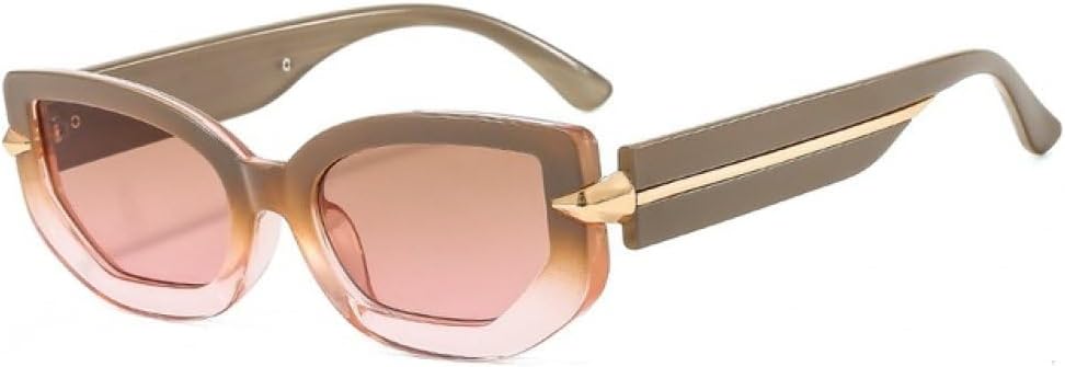 

Маленькие прямоугольные солнцезащитные очки для мужчин и женщин, очки «кошачий глаз», дорожные солнцезащитные очки, винтажные ретро, ​​защита от ультрафиолета UV400 MTZJH, Coffee