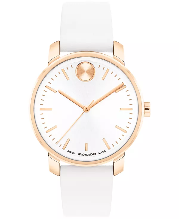 

Женские часы Bold Access Swiss Quarter с белым кожаным ремешком, 34 мм Movado, white